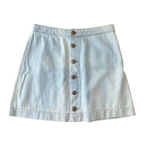 American Apparel Button Front Denim Mini Skirt | NWT | Size M
